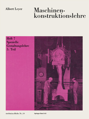 cover image of Maschinenkonstruktionslehre